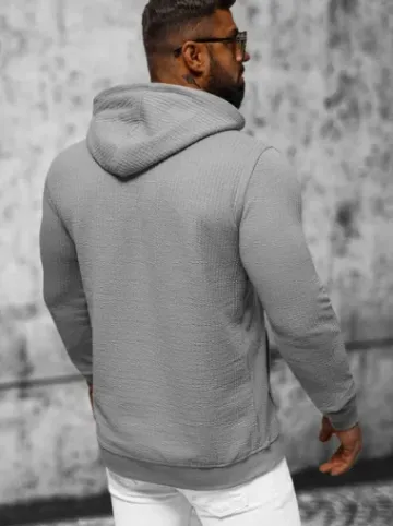 Bluza z kapturem męska szara O/TB2273^Ozonee Sale