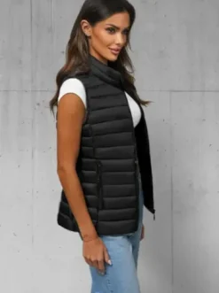 Kamizelka damska pikowana czarna JS/16M9155/392^Ozonee New