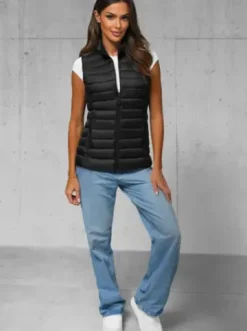 Kamizelka damska pikowana czarna JS/16M9155/392^Ozonee New