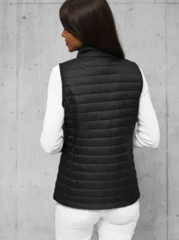 Kamizelka damska pikowana czarna JS/16M9072/392^Ozonee New