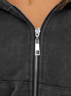 Komplet dresowy damski dwuczęściowy czarny JS/M60051AB^Ozonee Fashion