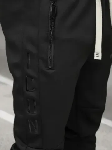 Komplet dresowy męski czarny O/LN11760^Ozonee Fashion