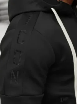 Komplet dresowy męski czarny O/LN11760^Ozonee Fashion