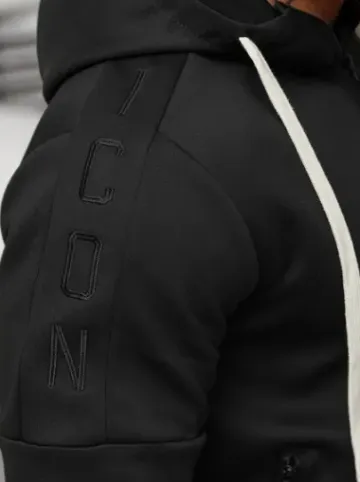 Komplet dresowy męski czarny O/LN11760^Ozonee Fashion