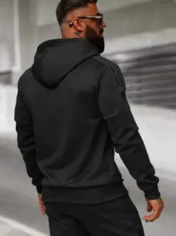 Komplet dresowy męski czarny O/LN11760^Ozonee Fashion