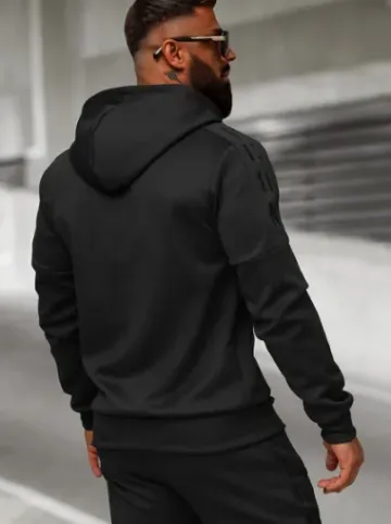 Komplet dresowy męski czarny O/LN11760^Ozonee Fashion