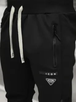 Komplet dresowy męski czarny O/LN11760^Ozonee Fashion
