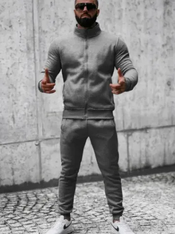Komplet dresowy męski grafitowy JS/68C10385/5Z^Ozonee Online