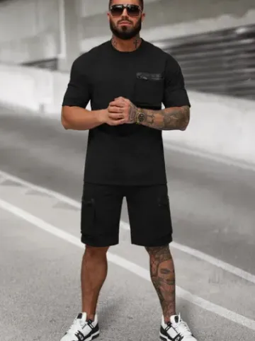 Komplet dresowy męski loose fit czarny JS/27C6532/3^Ozonee Sale