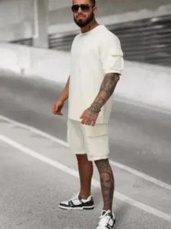 Komplet dresowy męski loose fit ecru JS/27C6535/1^Ozonee Discount