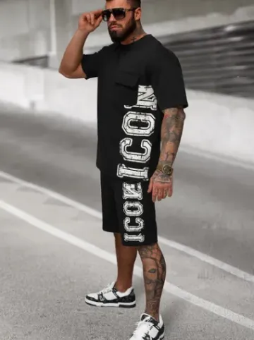 Komplet dresowy męski loose fit czarny JS/27C6531/3^Ozonee Sale