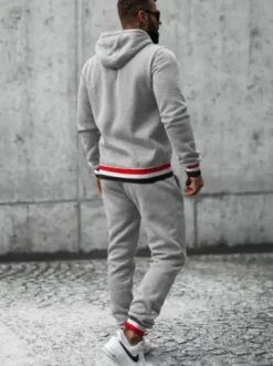 Komplet dresowy męski szary JS/8C65/2^Ozonee Fashion