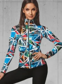 Komplet sportowy dwuczęściowy damski kolorowy O/22095Z^Ozonee Discount