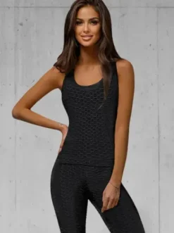 Komplet sportowy dwuczęściowy czarny JS/YW88037/1Z^Ozonee Sale