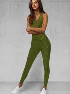Komplet sportowy dwuczęściowy khaki JS/YW88037/7Z^Ozonee Outlet