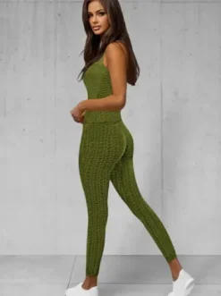 Komplet sportowy dwuczęściowy khaki JS/YW88037/7Z^Ozonee Outlet