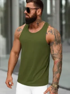 Koszulka bez rękawów męska khaki JS/99002Z^Ozonee Hot