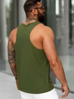 Koszulka bez rękawów męska khaki JS/99002Z^Ozonee Hot