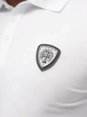 Koszulka męska polo biała NB/MT3121^Ozonee Fashion