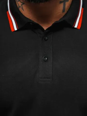 Koszulka męska polo czarna O/DA736^Ozonee Sale