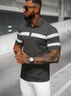 Koszulka męska polo grafitowa NB/MT3108^Ozonee Sale