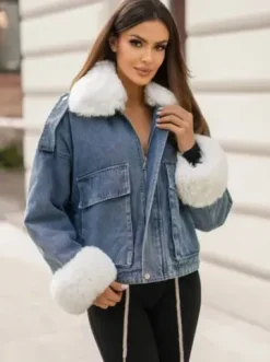 Kurtka damska jeansowa niebieska JS/11Z8219^Ozonee Sale