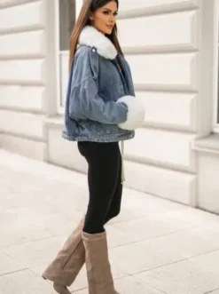 Kurtka damska jeansowa niebieska JS/11Z8219^Ozonee Sale