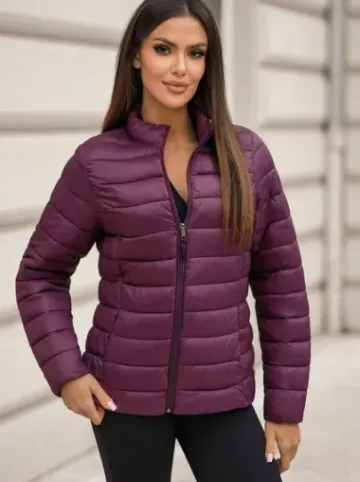 Kurtka damska pikowana bordowa JS/11Z8170^Ozonee Fashion
