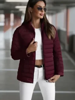 Kurtka damska pikowana ciemno-bordowa JS/16M9109/01Z^Ozonee Hot