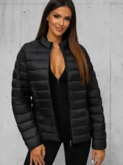 Kurtka damska pikowana czarna JS/11Z8170Z^Ozonee Online