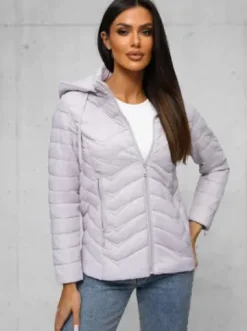 Kurtka damska pikowana jasno-fioletowa JS/16M9238/35^Ozonee Clearance