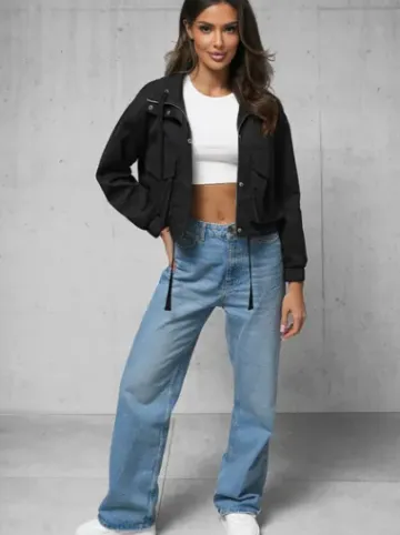 Kurtka damska przejściowa czarna O/G118^Ozonee Fashion