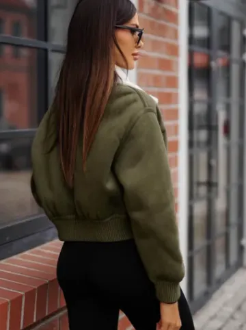 Kurtka damska z futerkiem khaki O/81326^Ozonee Outlet