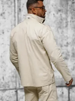 Kurtka męska beżowa O/G3035^Ozonee Fashion