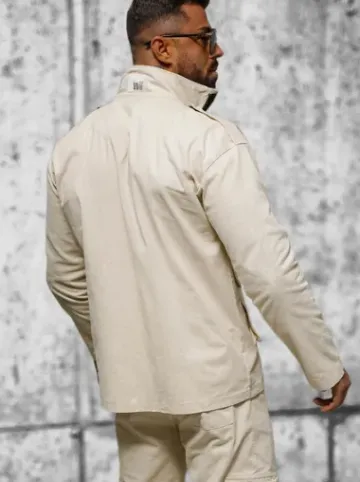 Kurtka męska beżowa O/G3035^Ozonee Fashion