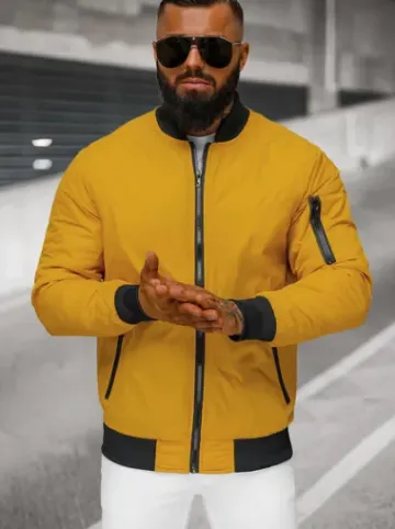 Kurtka męska bomberka camelowa JS/AK95Z^Ozonee Fashion