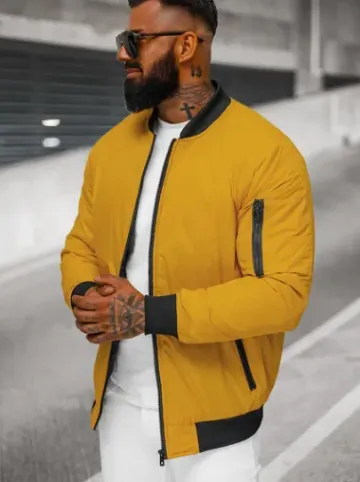 Kurtka męska bomberka camelowa JS/AK95Z^Ozonee Fashion