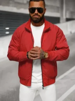 Kurtka męska czerwona JS/5M3212/270^Ozonee Fashion