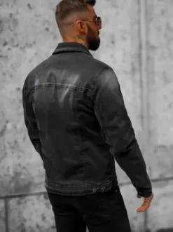 Kurtka męska jeansowa czarna NB/MJ506NZ^Ozonee Best