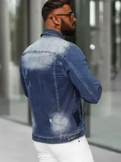 Kurtka męska jeansowa niebieska NB/MJ536B^Ozonee Clearance