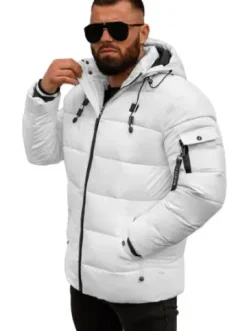 Kurtka męska pikowana biała JS/57M7502/281^Ozonee Hot