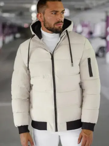Kurtka męska pikowana ecru JS/31M5003/280Z^Ozonee Online
