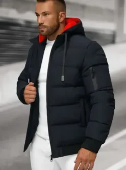 Kurtka męska pikowana granatowa JS/31M5003Z^Ozonee Hot