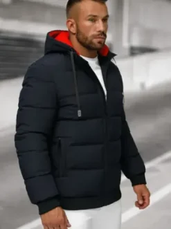 Kurtka męska pikowana granatowa JS/31M5003Z^Ozonee Hot