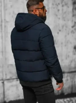 Kurtka męska pikowana granatowa JS/31M5003/B^Ozonee Fashion