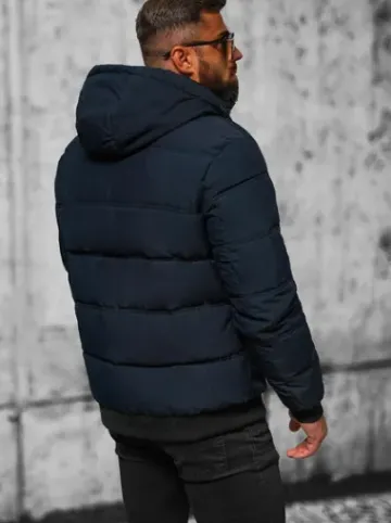 Kurtka męska pikowana granatowa JS/31M5003/B^Ozonee Fashion