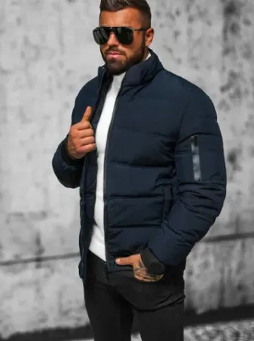Kurtka męska pikowana granatowa JS/31M5003/B^Ozonee Fashion