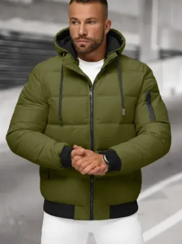 Kurtka męska pikowana khaki JS/31M5003Z^Ozonee Discount