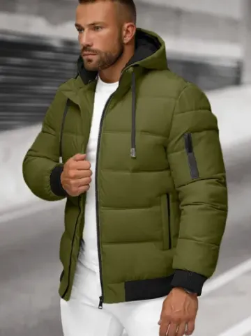 Kurtka męska pikowana khaki JS/31M5003Z^Ozonee Discount