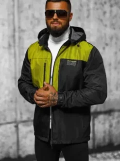 Kurtka męska przejściowa czarna JS/22M311/392^Ozonee Fashion